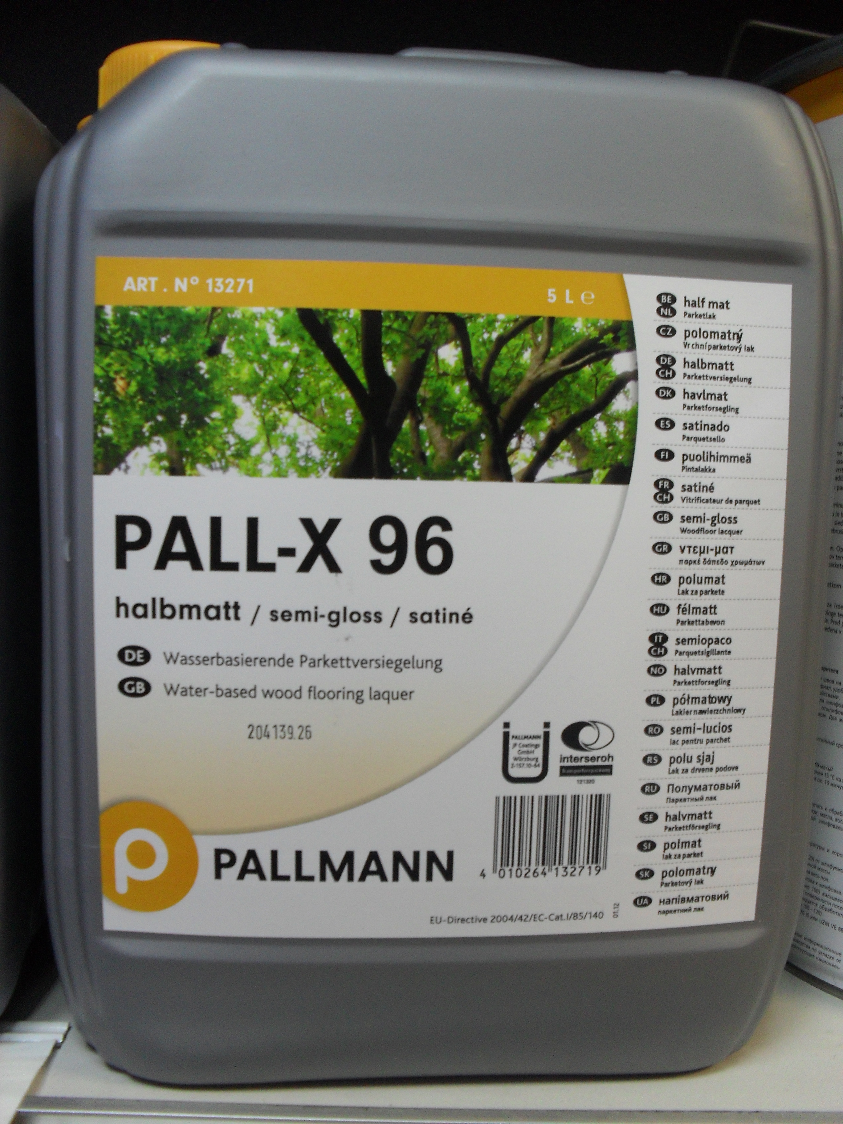 Водный паркетный лак Pallmann Pall X 96